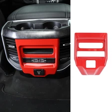 Red Interior Rear Air Vent Control Panel Trim For Dodge Ram 2018+ Accessories