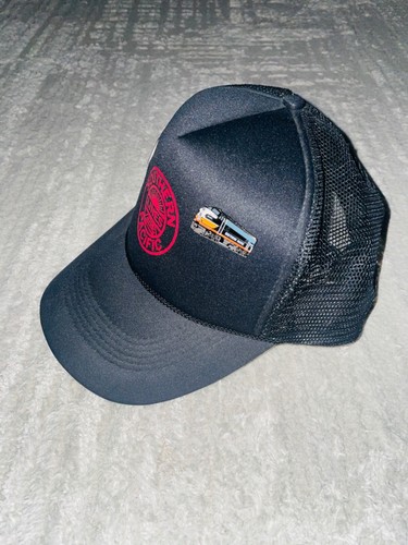 SOUTHERN PACIFIC LINES Ferrovie Treno Maglia Nera Camionista Cord Cappello Berretto Spilla Smaltata - Foto 6 di 16