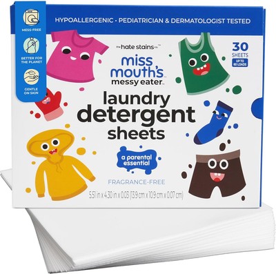 Miss Mouth's Messy Eater Laundry Detergent Sheets - Detergent,... 