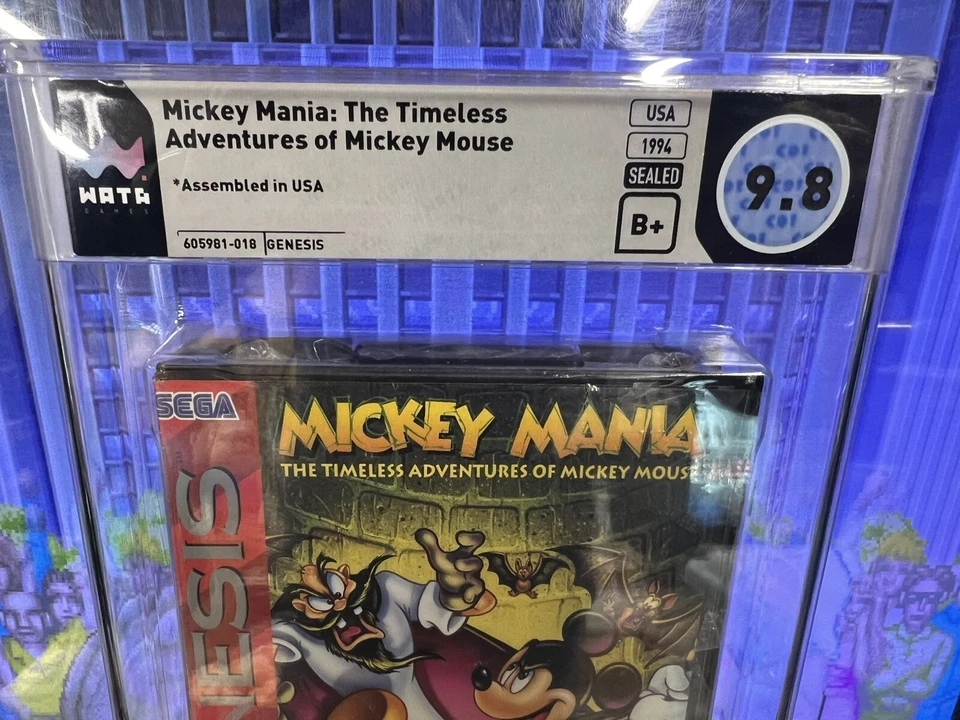 1994 Sega Genesis Mickey Mania Timeless Adventures WATA 9.8 B+ Sealed Top Pop! - Image 3 of 4