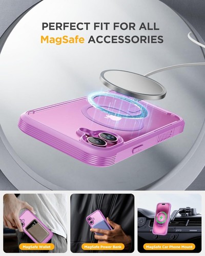 Miracase Custodia Magnetica per iPhone 16 Plus Custodia 6,7 Pollici, Corpo Completo (CONFEZIONE APERTA) - Foto 2 di 8