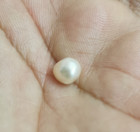 Charm About 6.3936x7.523x4.36mm genuine white baroque loose pearl full drilled