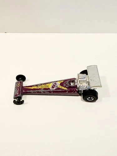Vtg Hot Wheels 1975 Redline Cool One Zap Dragster Hong Kong Base Purple