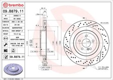 Bremsscheibe (pro Einheit) BREMBO 09.B879.11 MERCEDES CLASSE C (W205) Bremsscheibe (pro Einheit) BREMBO 09.B879.11 MERCEDES CLASSE C (W205)