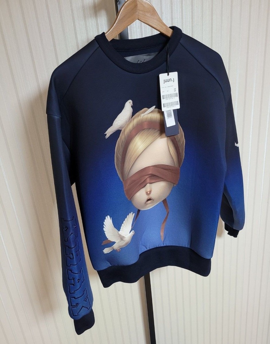 Juun.j Blue Neoprene Lysine Sweatshirt 44 26656015 | eBay