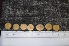 18 Vintage Chuck E Cheese Arcade Tokens Lot 1995-2009 Brass Collectible Coins