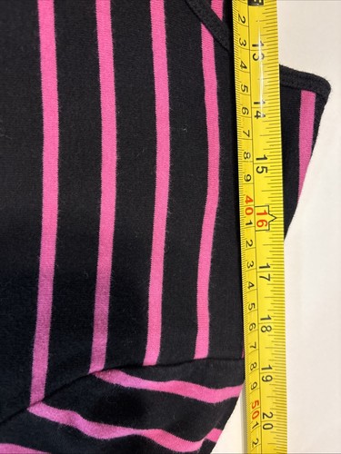 Polo Ralph Lauren Womens Striped Top 3X Black Pink Long Sleeve Tee Pony Polo - Picture 4 of 13