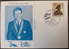 Tarjeta de primer día (ETB) campeón olímpico Franz Keller - con Mi.-Nr. 303 Berlín (E181)