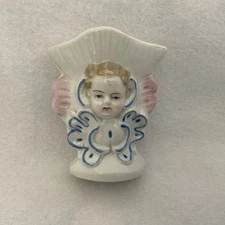 Antique Hand Painted Porcelain Angel Old Paris Style Vase Mid 19th Century