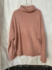 Lululemon Sweater Womens XL Pink Mock Neck Ribbed Knit Pullover Long Sleeve