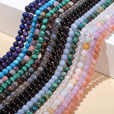 4/6/8/10/12mm Round Ball Loose Bead Gemstone Bead Jewelry Making Handmade Strand