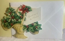 Vintage-Style Die-Cut Christmas Gift Card Gifted Line John Grossman Collection