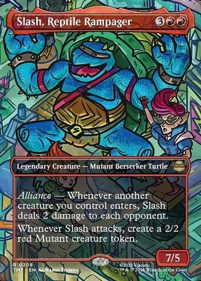 Slash, Reptile Rampager x1 1x Borderless TMT TMNT NM MTG