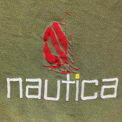 Girocollo ricamato vela nautica vintage anni 90 taglia grande uomo - Foto 7 di 8