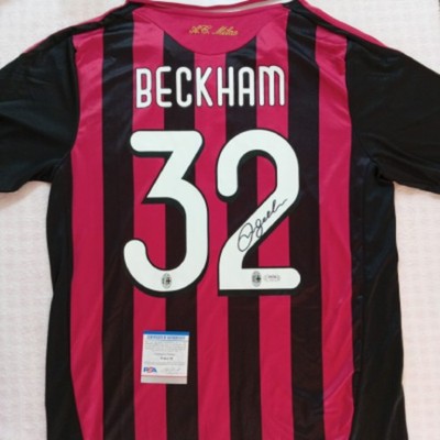 ACミラン BECKHAM 32番ジャージ David Beckham Signed Autographed AC Milan Jersey #32 PSA/DNA COA