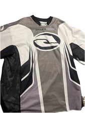 Official Men's Answer Racing Jersey BMX Motocross Long Sleeve Black/Silver Sz L