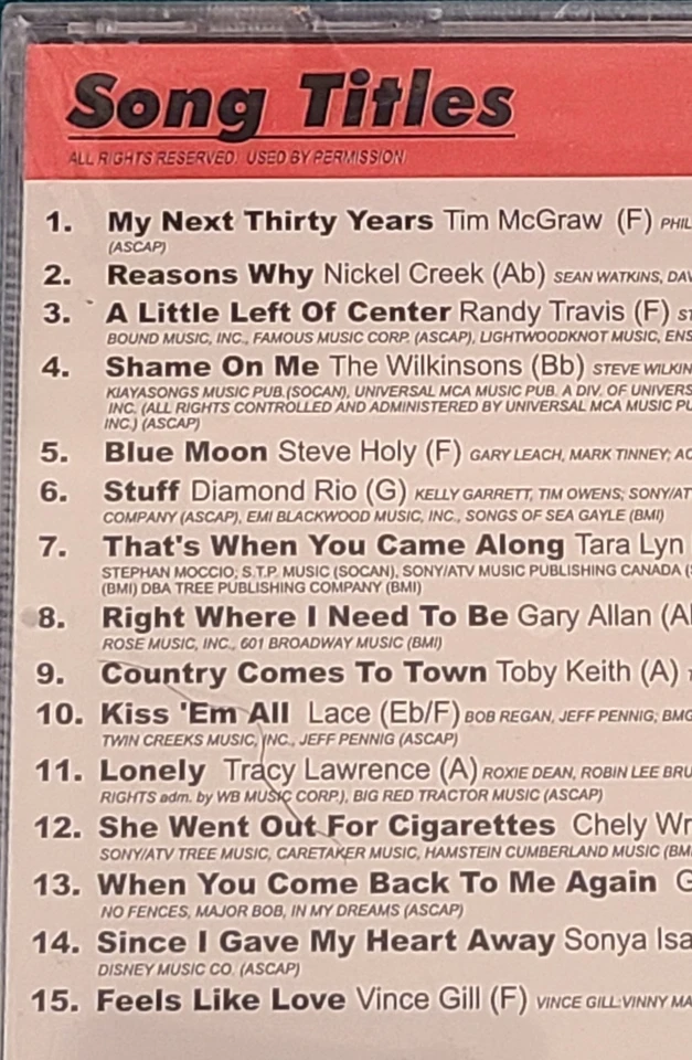 Country Karaokê CDG Chartbuster CB60201 Tim McGraw, Randy Travis, Gary Allan. - Imagem 3 de 3