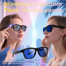 AI Translator Sunglasses Stereo Bluetooth 5.4 Portable for Music Calling Sports