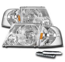 For 2002-2005 Ford Explorer Chrome Replacement Headlights Wled Signal Drl Lamps For 2002-2005 Ford Explorer Chrome Replacement Headlights Wled Signal Drl Lamps