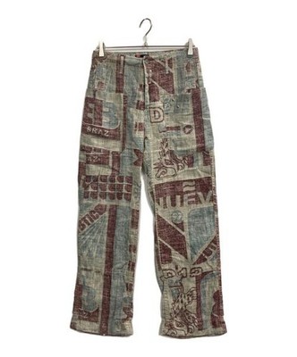 DIESEL                    Printed hemp pants gray ECKLA6001