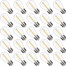 S14 Replacement LED Light Bulbs, Shatterproof & Waterproof 1W S14 LED Bulbs, Out