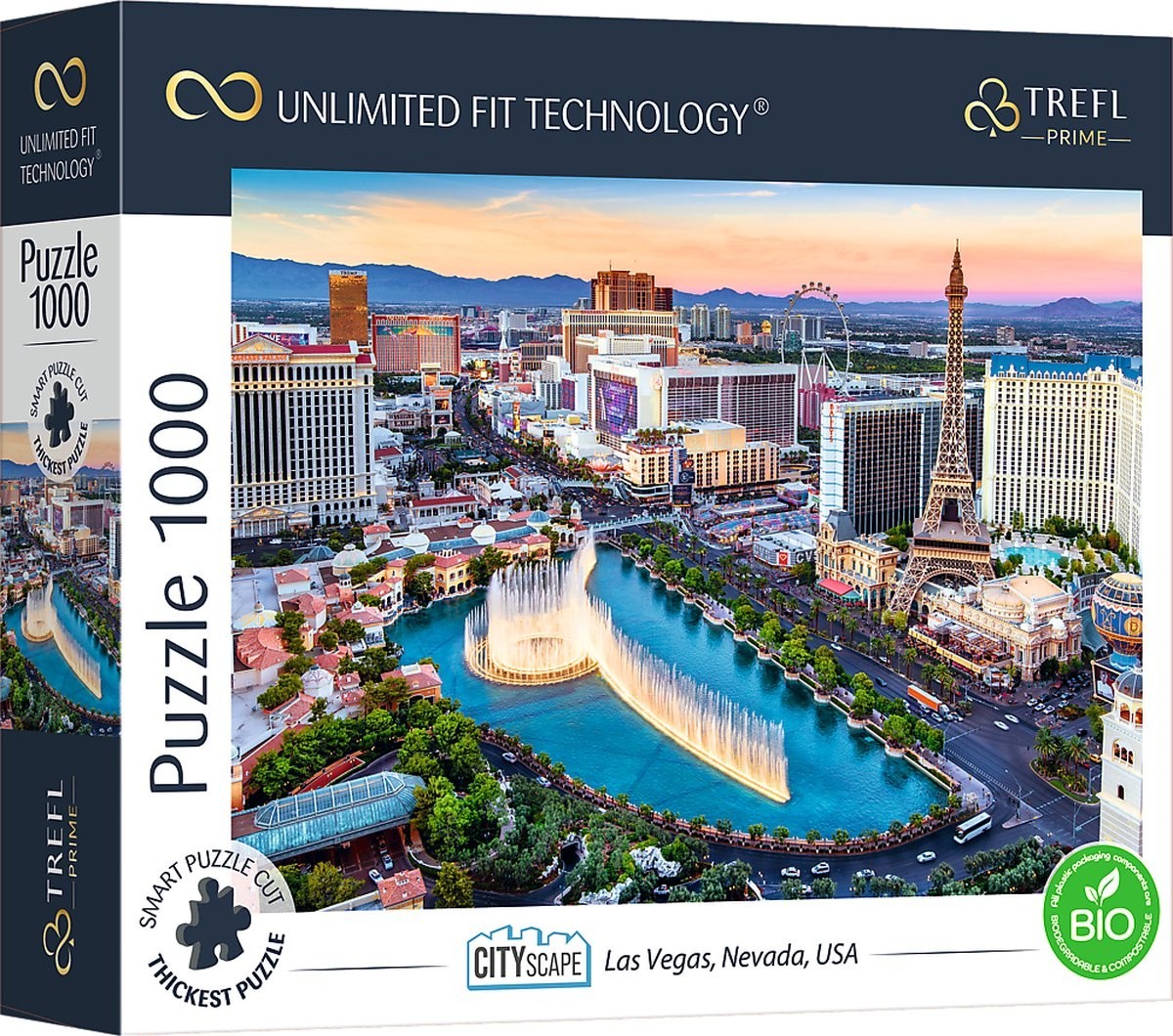 Puzzle 1000 pièces Las Vegas grand format 70x50 cm pour adultes