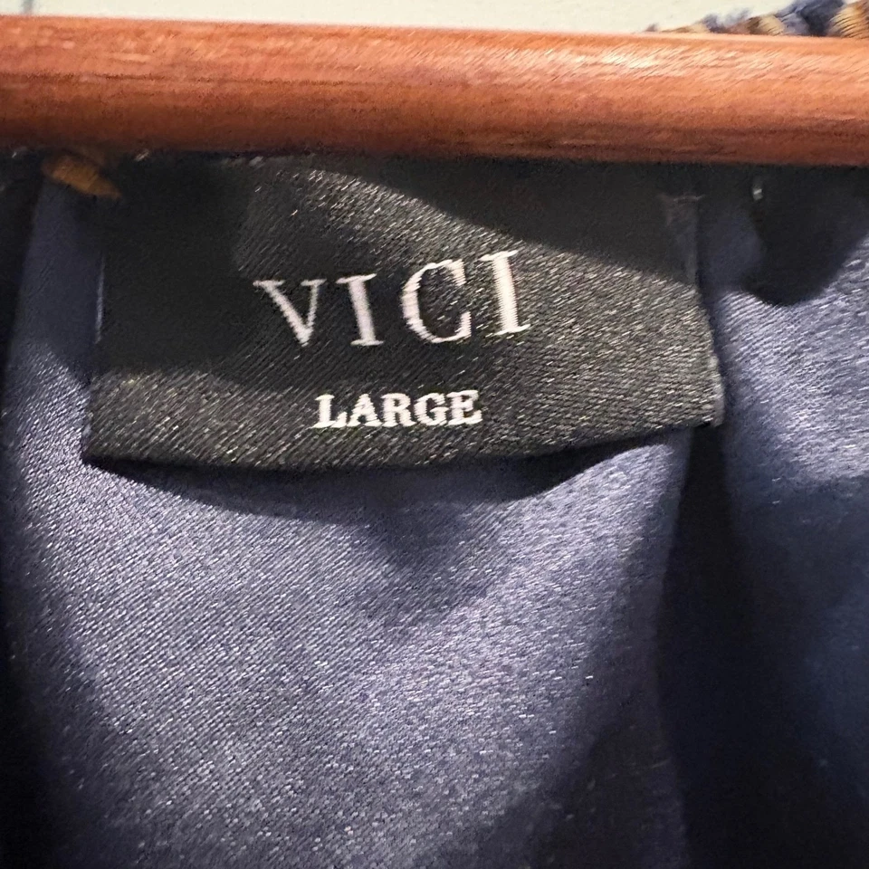 Body VICI Leopardo Para Mujer Grande Marrón Azul Marino Terciopelo Burnout Brillo Foto 2 de 4