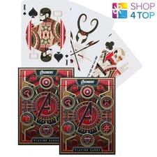 2 AVENGERS RED EDITION THE INFINITY SAGA THEORY 11 PLAYING CARDS MARVEL SAGA NEW