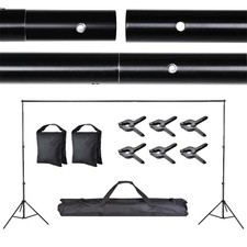 10x7ft Adjustable Photo Backdrop Support Stand Studio Photography Background