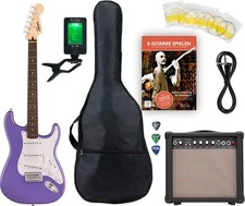 Squier by Fender Sonic Stratocaster Ultraviolet LRL Starter Set Accessori Amp 15W