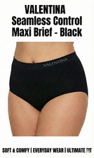6 Pack Ladies Briefs Maxi, Plain Cotton Full Comfort Fit Underwear, Size 10-24
