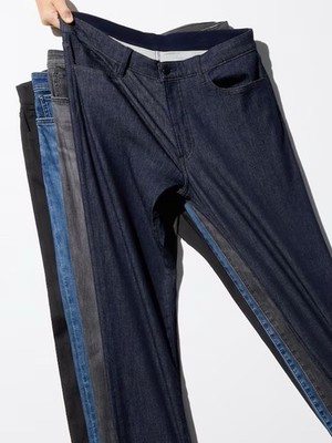 NEW  With TAGS Uniqlo Men s Ezy Ultra Stretch Blue Color Jeans Size M $49.90