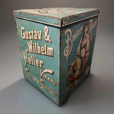 Heller Confiserie Blechdose Antik Alt 1900 Jugendstil Schokolade Cacao Bonbon