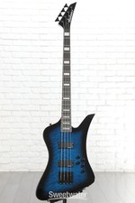 Jackson JS Kelly Bird JS3Q Bass Guitar - Transparent Blue Burst