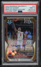 2022 Bowman U Chrome Gold Lava Refractor 50/50 Marcus Sasser #93 PSA 9 Auto 14t3