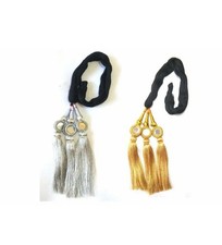 Paranda Parandi Choti Hair Extensions Braid Tassles - Silver and Golden