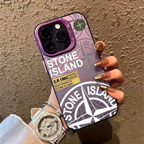 Coque Stone Island Pour iPhone X XS XR 11 12 13 14 15 16 Plus Pro Max Case Etui - Afbeelding 11 van 17