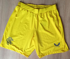Glasgow Rangers FC Castore yellow goalkeeper Shorts Pro MEDIUM BNWT RRP£45 gers
