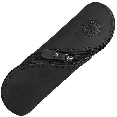MOSI Echtleder Lesebrille/Mäppchen - echt und S, schwarz 