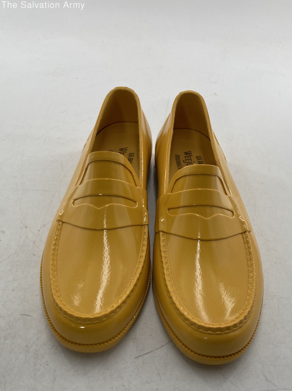 G.H. Bass Weejuns Womens Whitney Yellow Waterproof Slip-On Loafer Shoes