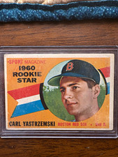 Topps 1960 Rookie Card Star Carl Yastrzemski  #148 Red Sox. rookie card picture