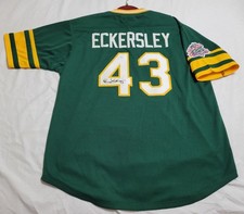 DENNIS ECKERSLEY SIGNED OAKLAND ATHLETICS 1989 WORLD SERIES Jersey