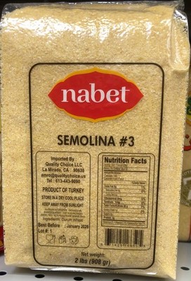 Nabet Semolina Coarse #3 (Farina, Suji, Rava, Rawa, Wheat Semolina) Flour