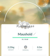 Pok mon SHINY Maushold Family of Three - PTCs - GO Read Description