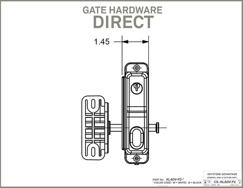 Pestillo de puerta de zinc Keystone de 2 lados con función similar con llave | Fácil instalación - Imagen 7 de 11