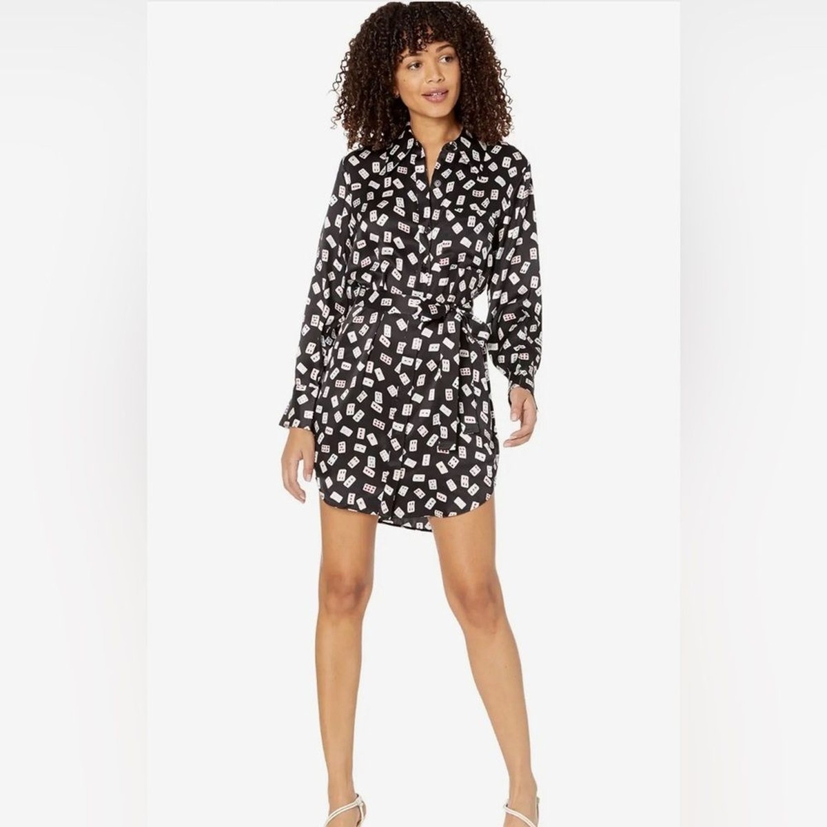 sanaly mini dress in navy tartan rami SER.O.YA Sienna Mini Dress L