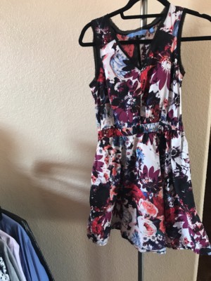 Vera Wang Floral Dress B Neck Size Xs Box H