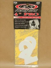 New NOS FX Factory Effex 4" x 3" Pro Motocross Number Plate #2 Decal Stickers