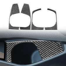 For BMW 2019-2021 New 3 Series Door Storage Cup Carbon Fiber Trim Stickers 4pcs
