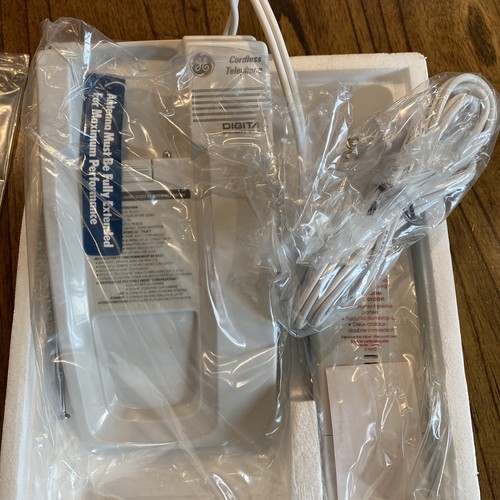 Vintage GE Cordless Telephone Dual Crystal Digital Security System 2-9510 - New - Zdjęcie 4 z 9